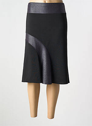 Jupe mi-longue stretch noir GUY DUBOUIS femme