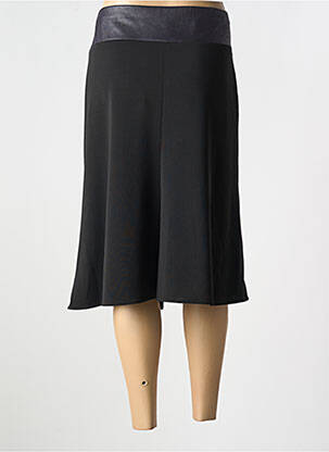 Jupe mi-longue stretch noir GUY DUBOUIS femme
