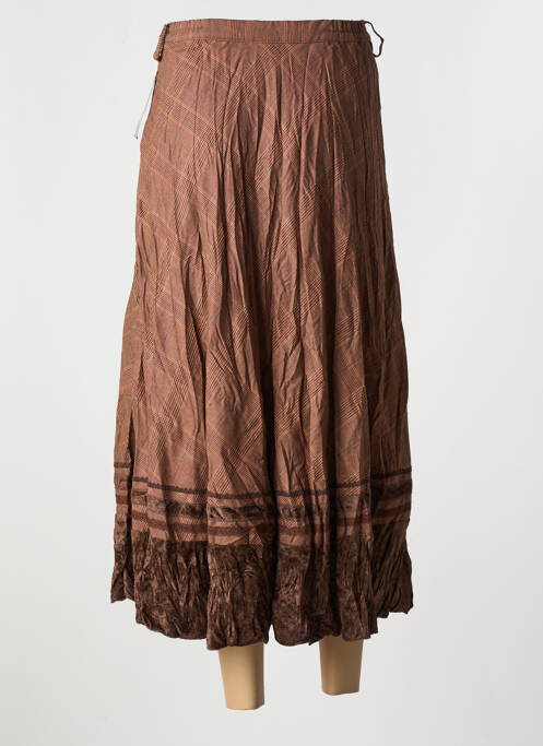 Jupe longue marron GUY DUBOUIS pour femme