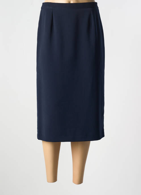 Jupe mi-longue bleu FRANCOISE pour femme