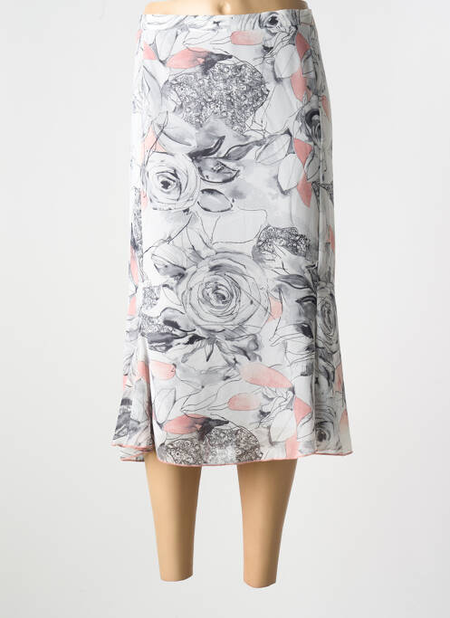 Jupe mi-longue gris GUY DUBOUIS pour femme