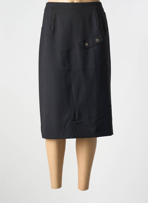 Jupe mi-longue noir GRIFFON pour femme