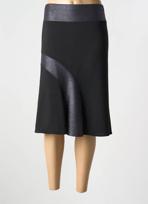 Jupe mi-longue noir GUY DUBOUIS pour femme