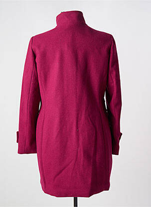 Manteau long coupe droite sans capuche rose REVER MILE femme