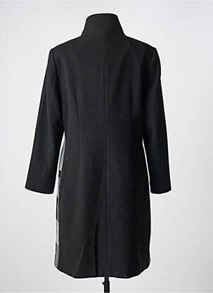 Manteau long poches sans capuche noir GRIFFON femme