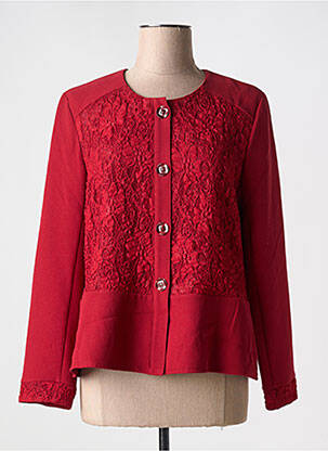 Gilet manches longues rouge GRIFFON pour femme