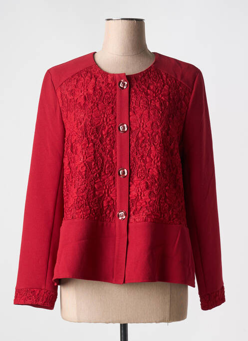 Gilet manches longues rouge GRIFFON pour femme