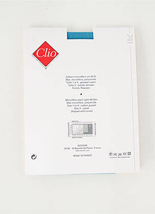 Collants stretch bleu CLIO femme