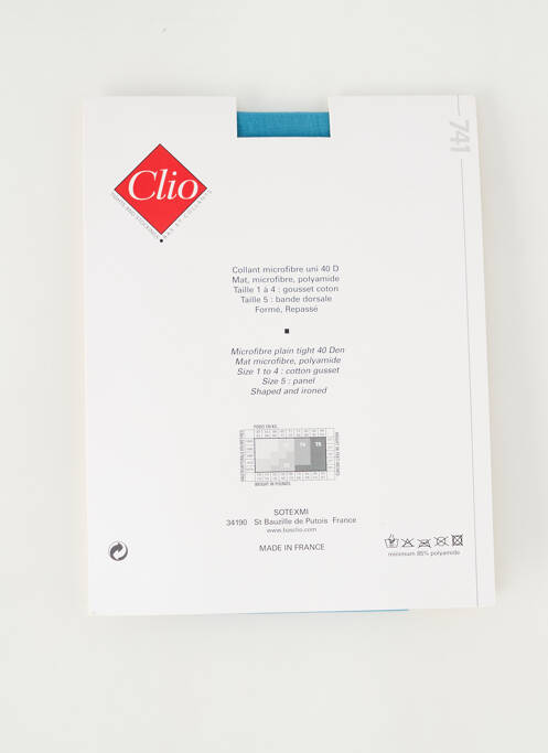 Collants bleu CLIO pour femme