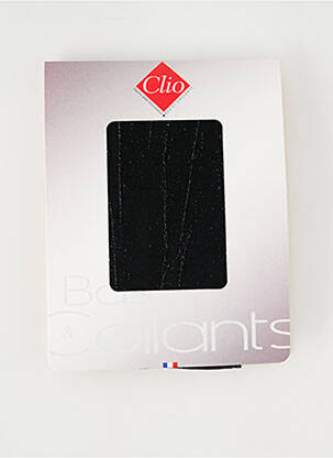 Collants imprimé fantaisie noir CLIO femme