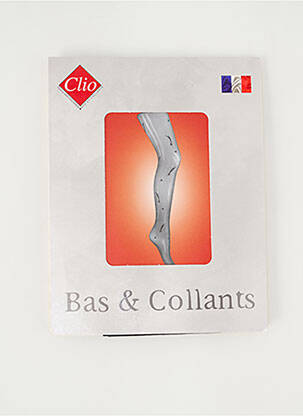 Collants imprimé fantaisie noir CLIO femme