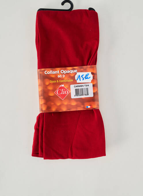 Collants elastique à la taille rouge CLIO femme