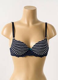 Soutien-gorge effet matière satinée haut soutien-gorge emboitant bleu PASSIONATA femme