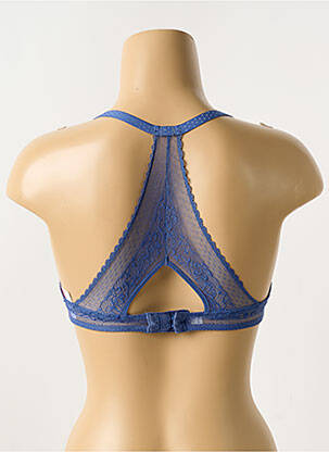 Soutien-gorge effet matière satinée haut soutien-gorge moulé bleu PASSIONATA femme