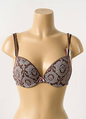 Soutien-gorge effet matière satinée haut soutien-gorge moulé marron PASSIONATA femme