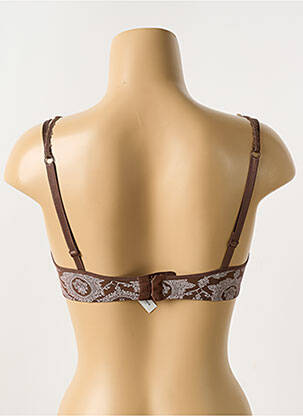 Soutien-gorge effet matière satinée haut soutien-gorge moulé marron PASSIONATA femme
