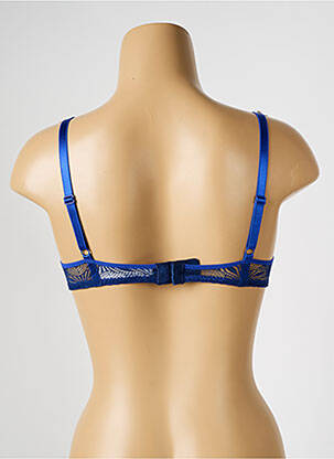 Soutien-gorge effet matière satinée haut soutien-gorge moulé bleu PASSIONATA femme