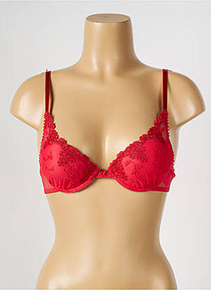 Soutien-gorge effet matière satinée haut soutien-gorge push-up rouge PASSIONATA femme