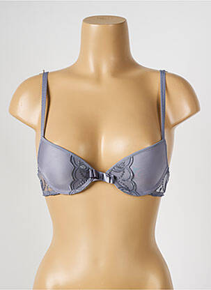Soutien-gorge effet matière satinée haut soutien-gorge push-up gris PASSIONATA femme