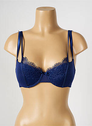 Soutien-gorge effet matière satinée haut soutien-gorge avec mousse de rembourrage amovible bleu PASSIONATA femme