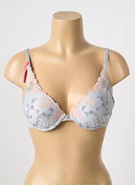 Soutien-gorge effet matière satinée haut soutien-gorge push-up gris PASSIONATA femme