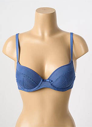 Soutien-gorge effet matière satinée haut soutien-gorge push-up bleu PASSIONATA femme