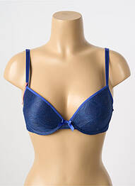 Soutien-gorge effet matière satinée haut soutien-gorge push-up bleu PASSIONATA femme