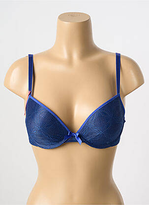 Soutien-gorge effet matière satinée haut soutien-gorge push-up bleu PASSIONATA femme