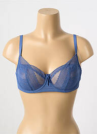 Soutien-gorge effet matière satinée haut soutien-gorge emboitant bleu PASSIONATA femme