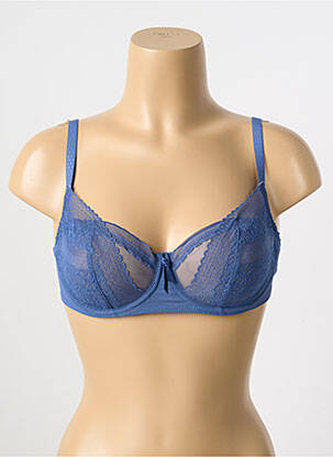 Soutien-gorge effet matière satinée haut soutien-gorge emboitant bleu PASSIONATA femme