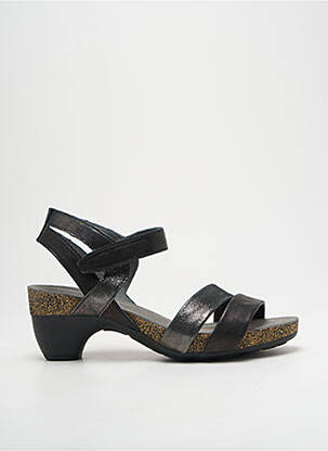 Sandales/nu pieds matière lisse talon de 4 à 6cm noir THINK! femme