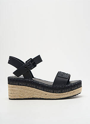 Sandales/nu pieds matière lisse talon de 4 à 6cm noir PEPE JEANS femme