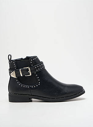 Bottines/boots matière lisse talon plat jusqu'à 3cm noir I LOVE SHOES femme