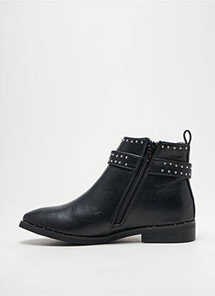 Bottines/boots matière lisse talon plat jusqu'à 3cm noir I LOVE SHOES femme