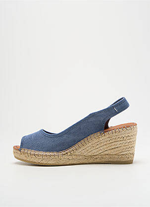 Sandales/nu pieds talon compensé talon de 4 à 6cm bleu GEORGIA ROSE femme