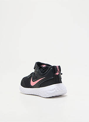 Baskets fermeture scratch bout rond noir NIKE fille