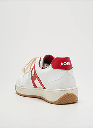 Baskets matière lisse bout rond rouge AQTE2 unisexe