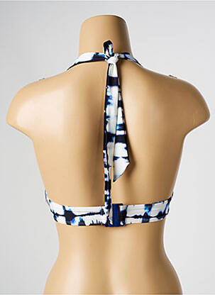 Haut de maillot de bain fermeture liens à nouer haut soutien-gorge balconnet bleu AUBADE femme