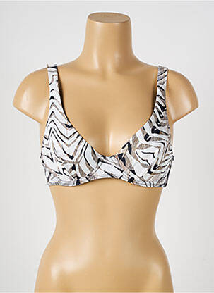Haut de maillot de bain stretch haut soutien-gorge emboitant blanc AUBADE femme
