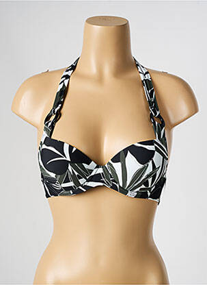 Haut de maillot de bain fermeture liens à nouer haut soutien-gorge balconnet noir AUBADE femme
