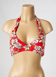 Haut de maillot de bain fermeture liens à nouer haut soutien-gorge avec mousse de rembourrage amovible rouge AUBADE femme