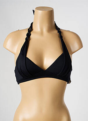 Haut de maillot de bain fermeture liens à nouer haut soutien-gorge avec mousse de rembourrage amovible noir AUBADE femme