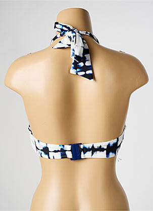 Haut de maillot de bain fermeture liens à nouer haut soutien-gorge avec mousse de rembourrage amovible bleu AUBADE femme