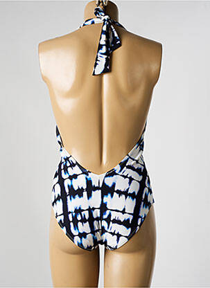 Maillot de bain 1 pièce imprimé fantaisie haut triangles blanc AUBADE femme