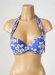 Haut de maillot de bain avec armature haut soutien-gorge balconnet bleu AUBADE femme