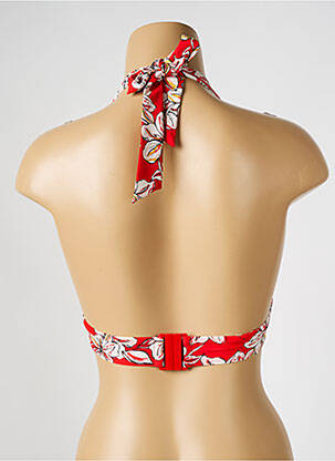 Haut de maillot de bain bretelles élastiquées haut soutien-gorge push-up rouge AUBADE femme