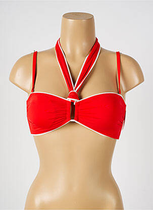 Haut de maillot de bain stretch haut soutien-gorge avec mousse de rembourrage amovible rouge AUBADE femme