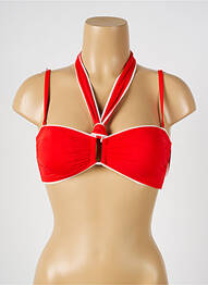 Haut de maillot de bain stretch haut soutien-gorge avec mousse de rembourrage amovible rouge AUBADE femme