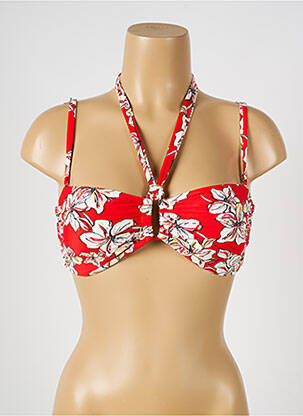 Haut de maillot de bain stretch haut soutien-gorge avec mousse de rembourrage amovible rouge AUBADE femme