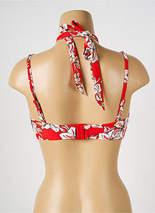 Haut de maillot de bain stretch haut soutien-gorge avec mousse de rembourrage amovible rouge AUBADE femme